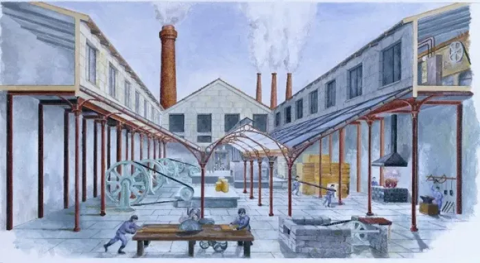 Framed Print : Industrial Revolution (19th c. ). Factiry powered Framed Print : Industrial Revolution (19th c. ). Factiry powered