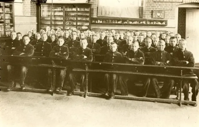 Framed Print : Industrial School Classroom Framed Print : Industrial School Classroom