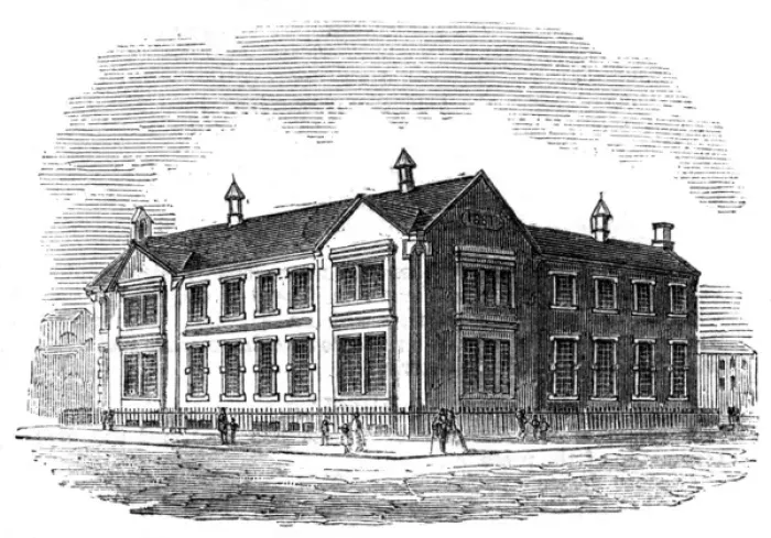 Framed Print : Industrial schools & working mens free schoolroom, Liverpool Framed Print : Industrial schools & working mens free schoolroom, Liverpool