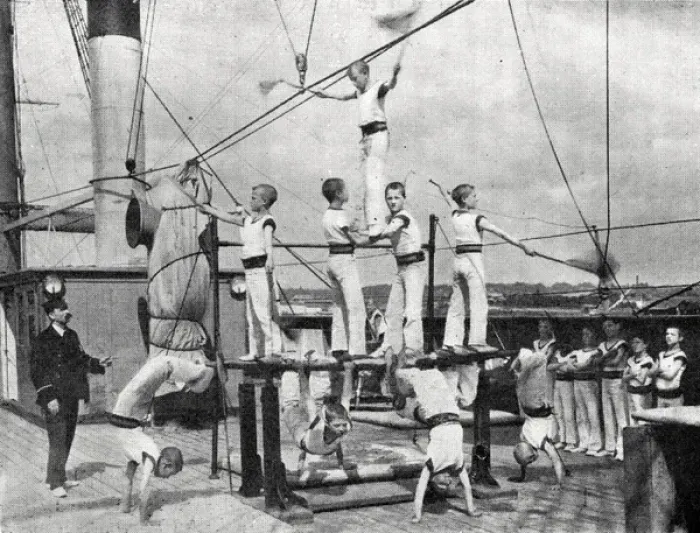 Framed Print : Industrial Training Ship Shaftesbury - Gymnastics