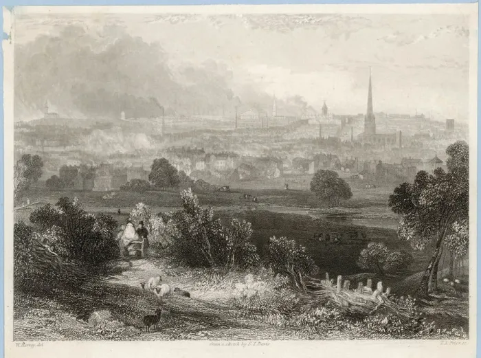 Framed Print : Industry Landscape - 1830 Framed Print : Industry Landscape - 1830