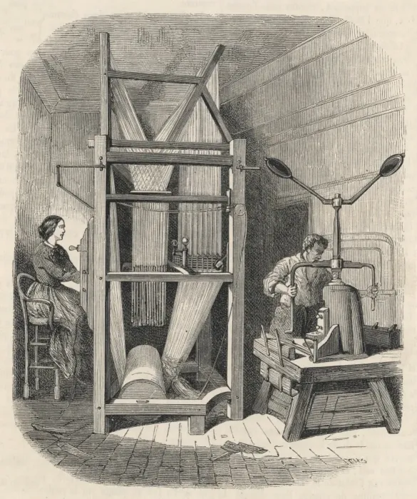 Framed Print : Industry / Textiles / Silk Framed Print : Industry / Textiles / Silk
