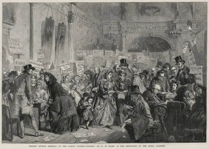Framed Print : Infant Orphan Election at the London Tavern Framed Print : Infant Orphan Election at the London Tavern