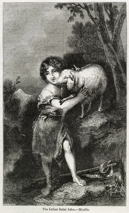 Framed Print : The Infant Saint John [the Baptist], by Murillo