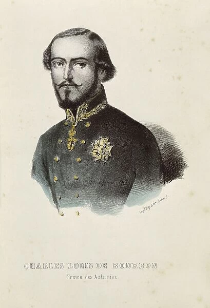 Infante Carlos, Count of Montemolin. Litography