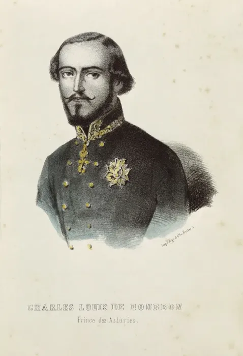 Framed Print : Infante Carlos, Count of Montemolin. Litography Framed Print : Infante Carlos, Count of Montemolin. Litography