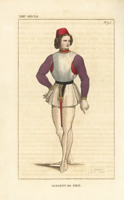 Framed Print : Infantry sergeant, 13th century Framed Print : Infantry sergeant, 13th century