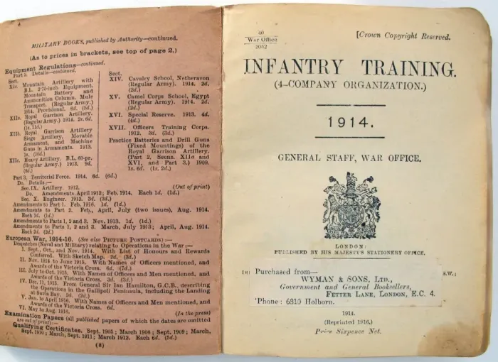 Framed Print : Infantry Training (4-Company Organization) 1914 Framed Print : Infantry Training (4-Company Organization) 1914
