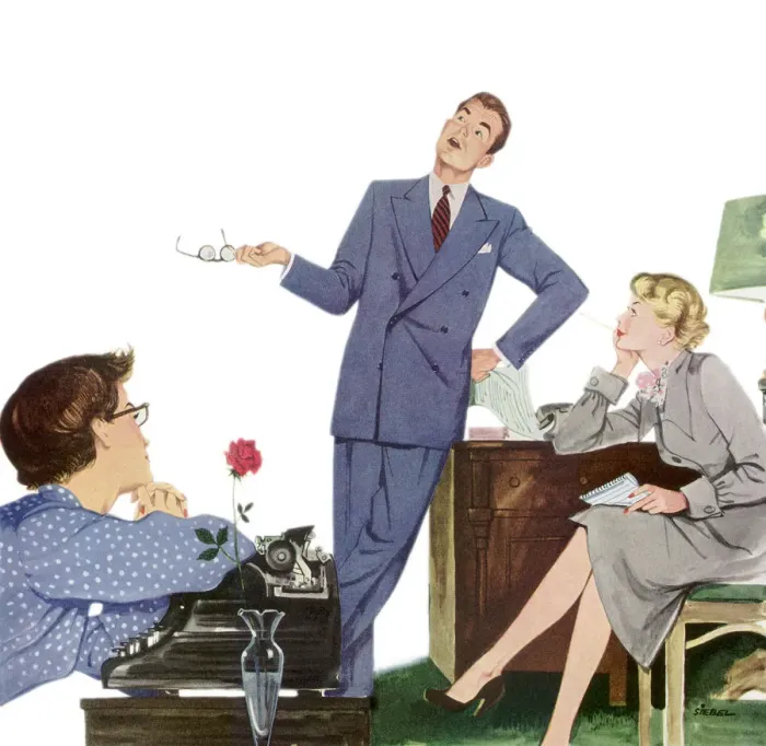 Framed Print : Infatuated with the Boss Date: 1950 Framed Print : Infatuated with the Boss Date: 1950