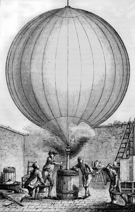 Framed Print : Inflating Charles Ballon Framed Print : Inflating Charles Ballon