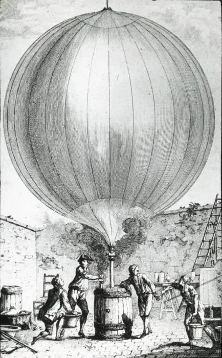 Framed Print : Inflation of Charles balloon Framed Print : Inflation of Charles balloon