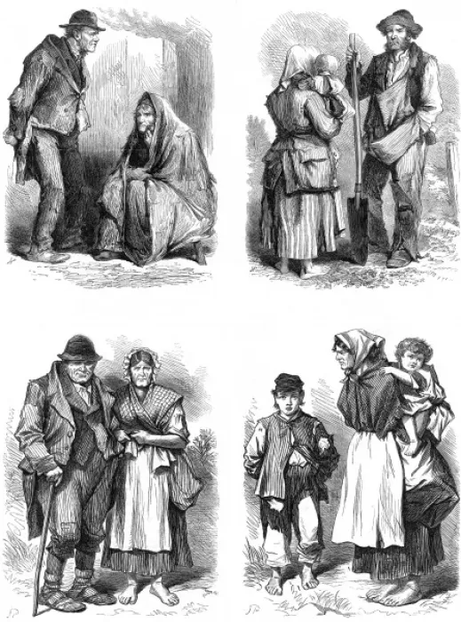 Framed Print : Inhabitants of a bog village, near Castlereagh, Ireland Framed Print : Inhabitants of a bog village, near Castlereagh, Ireland