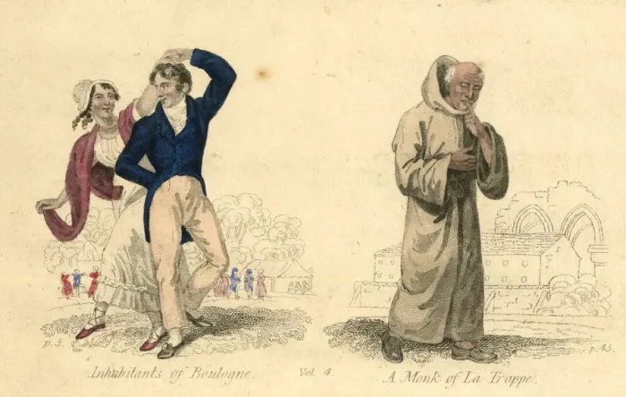 Framed Print : Inhabitants of Boulogne and Monk of La Trappe Framed Print : Inhabitants of Boulogne and Monk of La Trappe