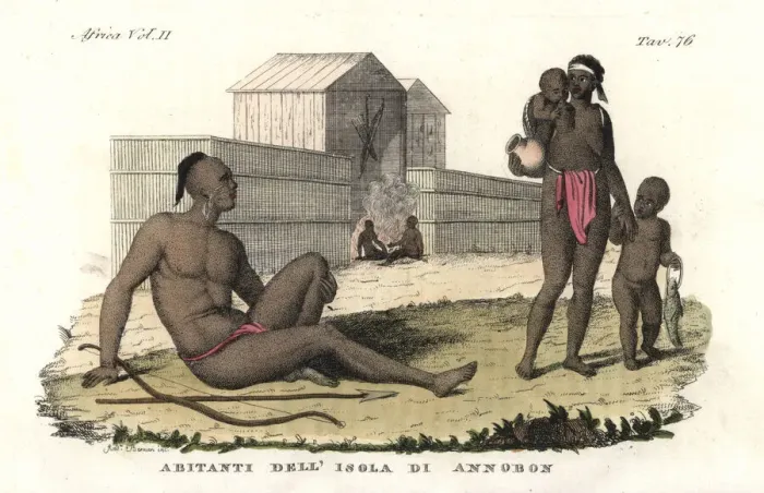 Framed Print : Inhabitants of the Island of Annobon or Pagalu Framed Print : Inhabitants of the Island of Annobon or Pagalu