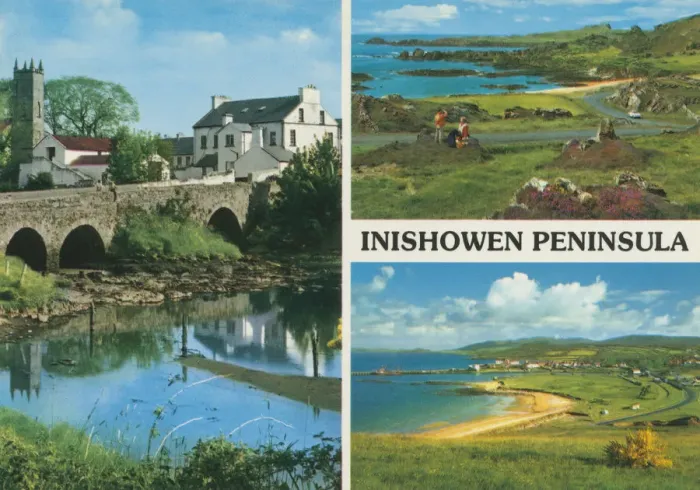 Framed Print : Inishowen Peninsula, Multi-View (bridge, houses) Framed Print : Inishowen Peninsula, Multi-View (bridge, houses)