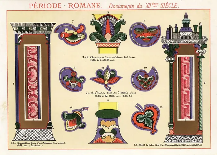 Framed Print : Initials, design elements and capitals from documents of the Rom Framed Print : Initials, design elements and capitals from documents of the Rom