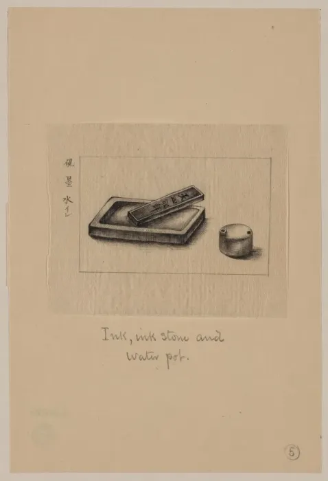 Framed Print : Ink, ink stone and water pot Framed Print : Ink, ink stone and water pot