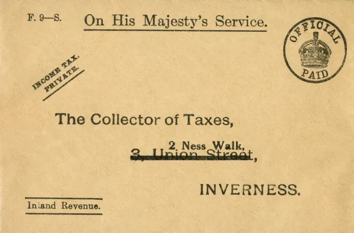 Framed Print : Inland revenue envelope, c. 1920s Framed Print : Inland revenue envelope, c. 1920s