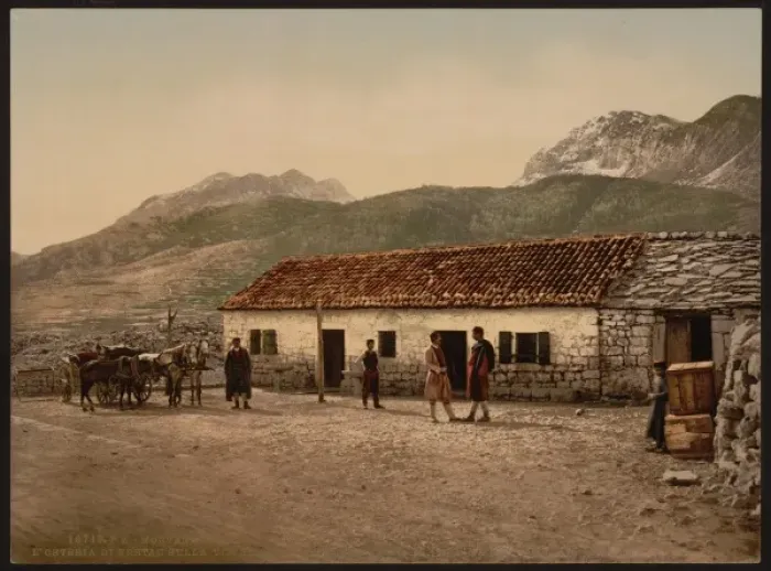 Framed Print : The Inn di Krstac on the Cetinje Road, Njegus, Montenegro Framed Print : The Inn di Krstac on the Cetinje Road, Njegus, Montenegro