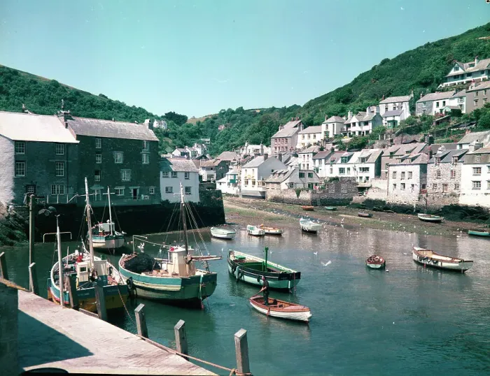 Framed Print : The inner harbour, Polperro Framed Print : The inner harbour, Polperro