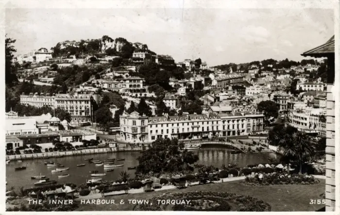Framed Print : Inner Harbour & Town, Torquay, Devon Framed Print : Inner Harbour & Town, Torquay, Devon