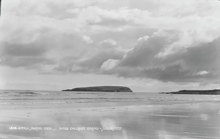 Framed Print : Innis Galleon Island from Keel Beach Framed Print : Innis Galleon Island from Keel Beach