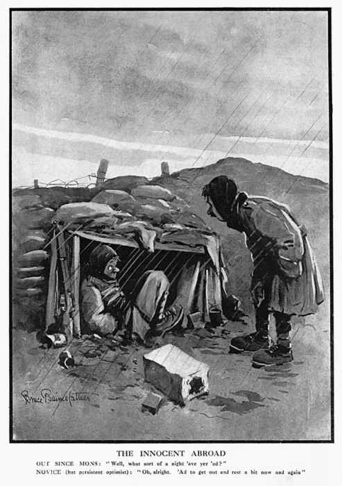 Framed Print : The Innocent Abroad, by Bairnsfather Framed Print : The Innocent Abroad, by Bairnsfather