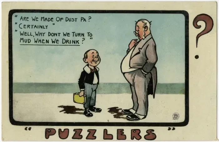 Framed Print : An inquisitive Boy poses a puzzler to his Father Framed Print : An inquisitive Boy poses a puzzler to his Father