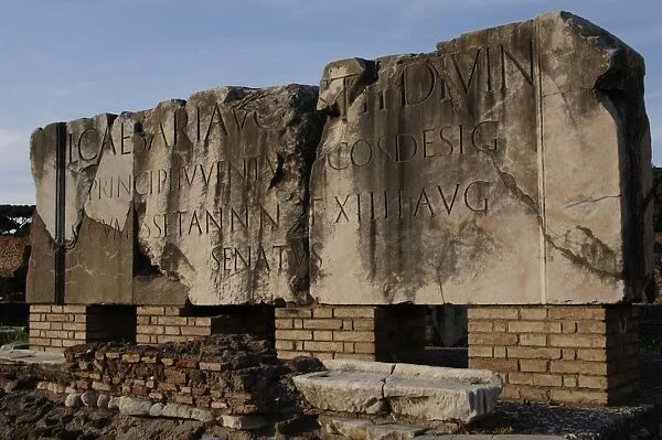 Inscription. Roman Forum. Rome. Italy