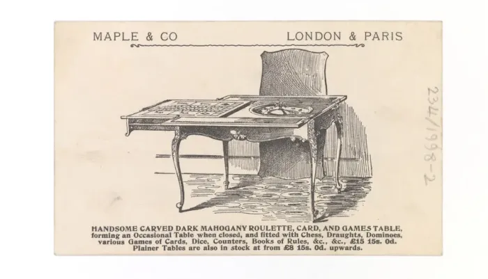 Framed Print : Insert. Trade card published by Maple and Co Framed Print : Insert. Trade card published by Maple and Co