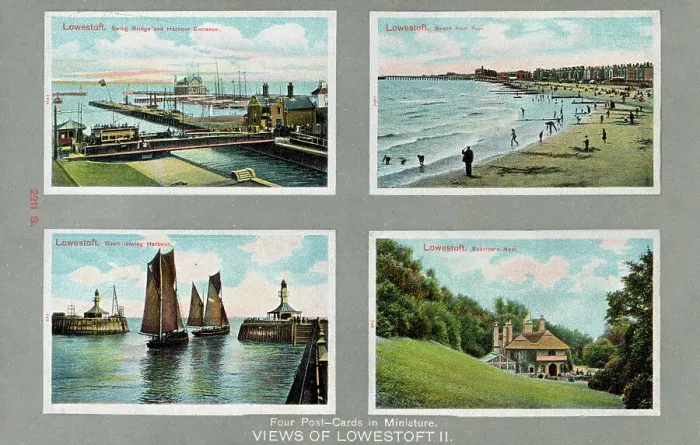 Framed Print : Four inset views of Lowestoft, Suffolk Framed Print : Four inset views of Lowestoft, Suffolk
