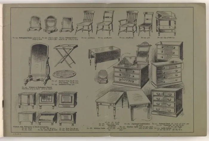 Framed Print : Inside back cover of New Illustrated Catalogue of Furniture Framed Print : Inside back cover of New Illustrated Catalogue of Furniture