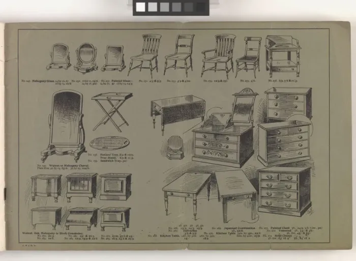 Framed Print : Inside back cover of New Illustrated Catalogue of Furniture Framed Print : Inside back cover of New Illustrated Catalogue of Furniture