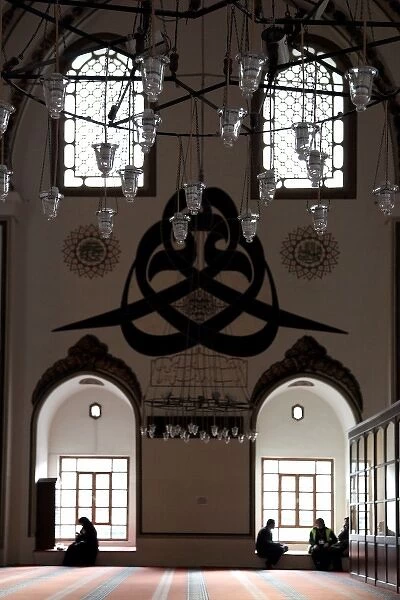 Inside of the Grand Mosque - Ulu Cami in Bursa, Turkey
