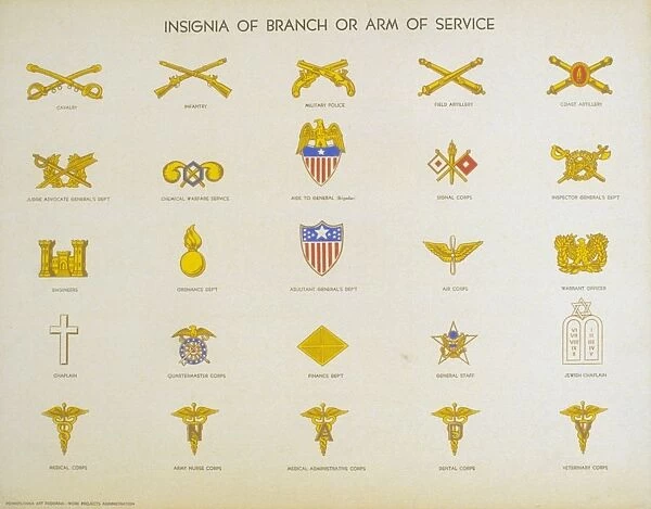 Insignia of branch or arm of service