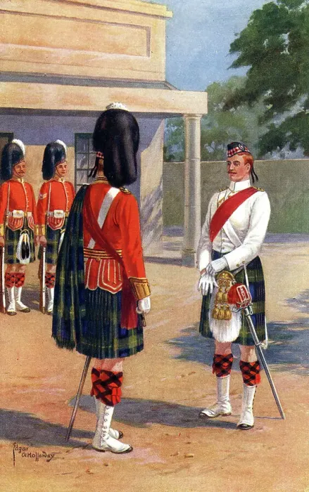 Framed Print : Inspecting the Guard, Gordon Highlanders Framed Print : Inspecting the Guard, Gordon Highlanders