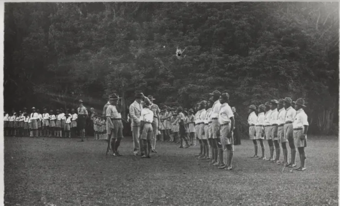 Framed Print : Inspection of boy scouts, Reduit, Mauritius Framed Print : Inspection of boy scouts, Reduit, Mauritius