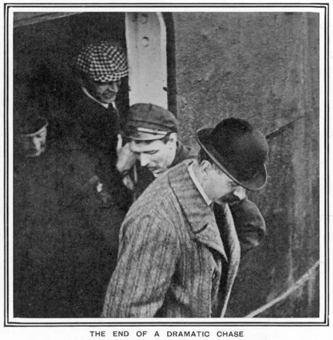 Framed Print : Inspector Dew leaving the Laurentic Framed Print : Inspector Dew leaving the Laurentic
