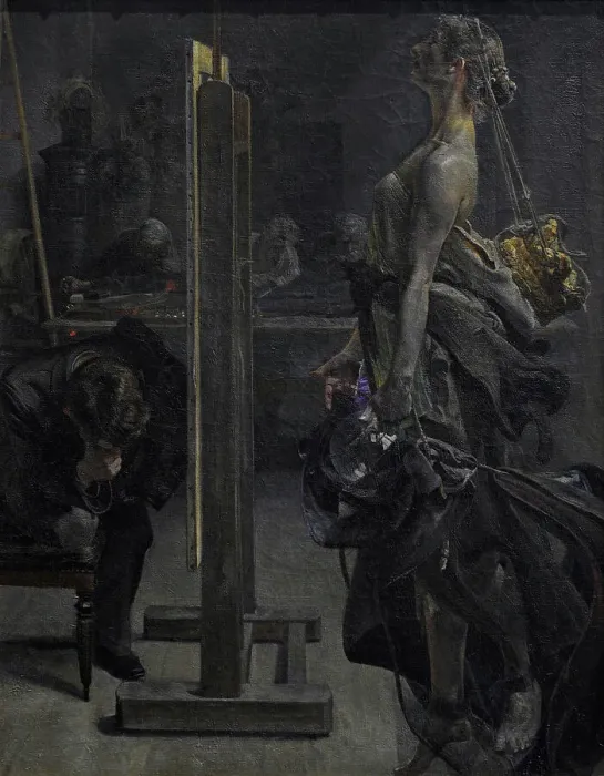Framed Print : Inspiration of the painter, 1897, by Jacek Malczewski Framed Print : Inspiration of the painter, 1897, by Jacek Malczewski