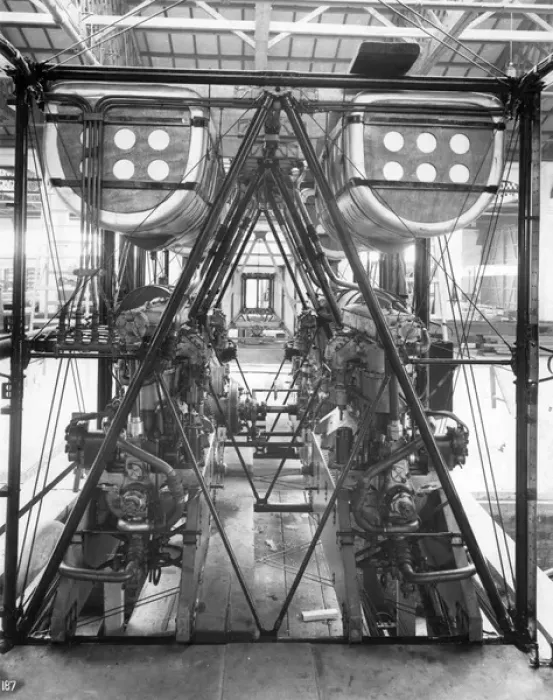 Framed Print : The installation of the four Siddeley Puma engines Framed Print : The installation of the four Siddeley Puma engines