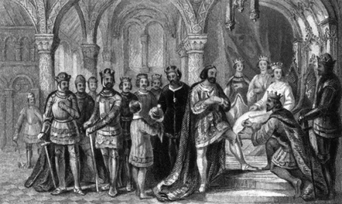 Framed Print : Institution of the Order of the Garter by Edward III Framed Print : Institution of the Order of the Garter by Edward III