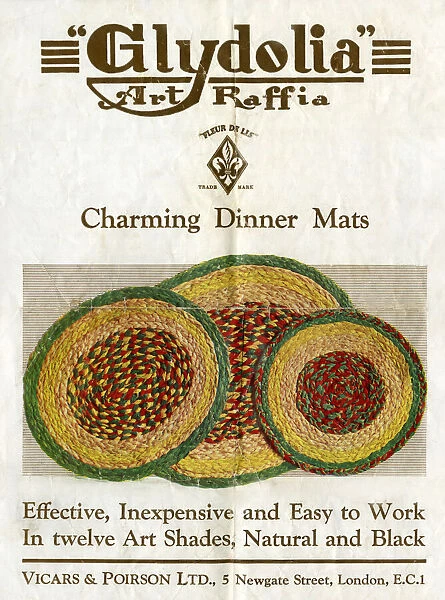 Instruction leaflet, Glydolia Art Raffia
