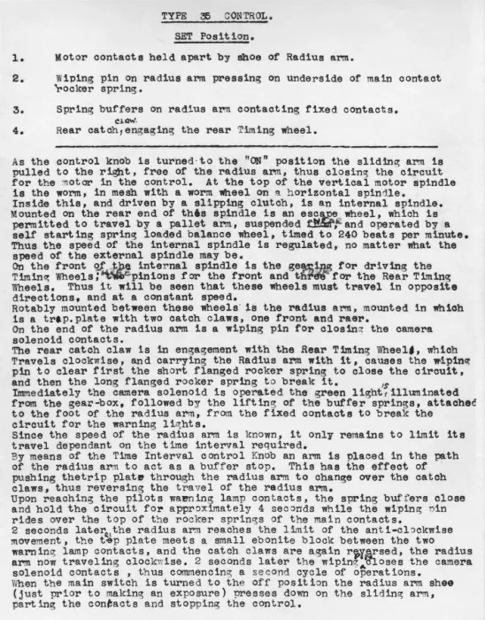 Framed Print : Instructions for Control of Aerial Photography Camera Ty? Framed Print : Instructions for Control of Aerial Photography Camera Ty?