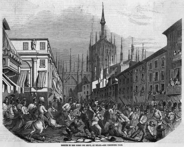 Framed Print : Insurrection in Milano 2 Framed Print : Insurrection in Milano 2