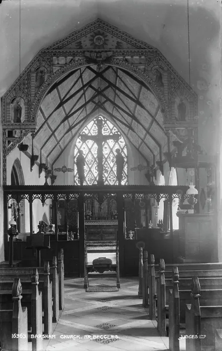 Framed Print : Interior of Barsham Church Framed Print : Interior of Barsham Church