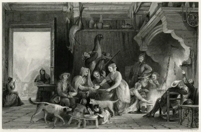 Framed Print : Interior of a Cabaret in the Pyrenees Framed Print : Interior of a Cabaret in the Pyrenees