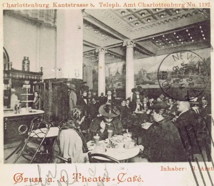Framed Print : The interior of the Cafe at 8 Kantstrasse, Berlin in 1901 Framed Print : The interior of the Cafe at 8 Kantstrasse, Berlin in 1901