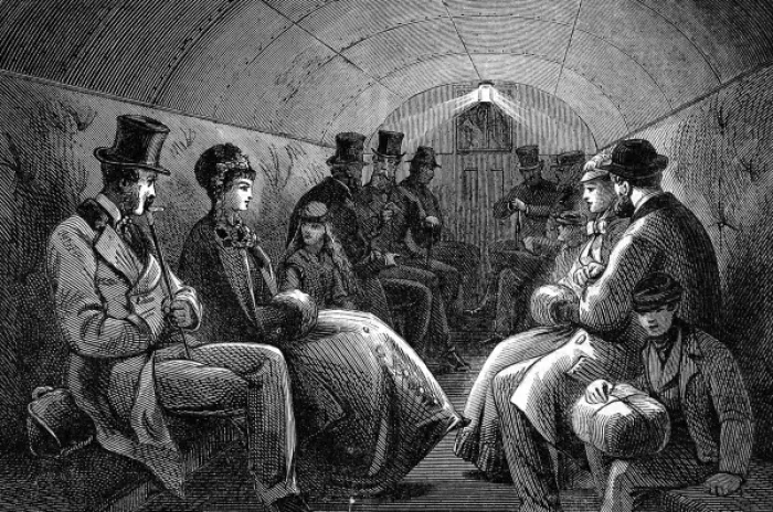 Framed Print : Interior carriage of the Thames Subway Framed Print : Interior carriage of the Thames Subway