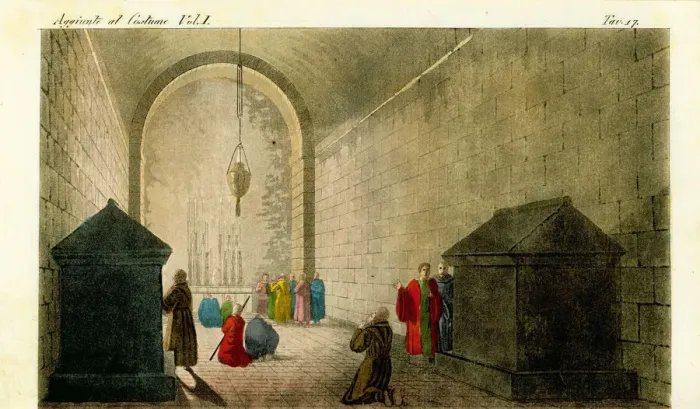 Framed Print : Interior of the Chapel of Mount Calvary, Jerusalem, 1800s Framed Print : Interior of the Chapel of Mount Calvary, Jerusalem, 1800s
