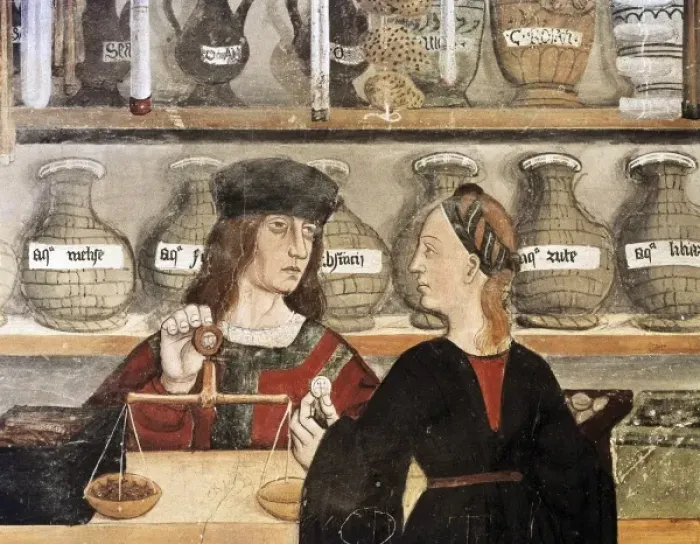 Framed Print : Interior of a chemists shop. Detail. Pharmacist Framed Print : Interior of a chemists shop. Detail. Pharmacist
